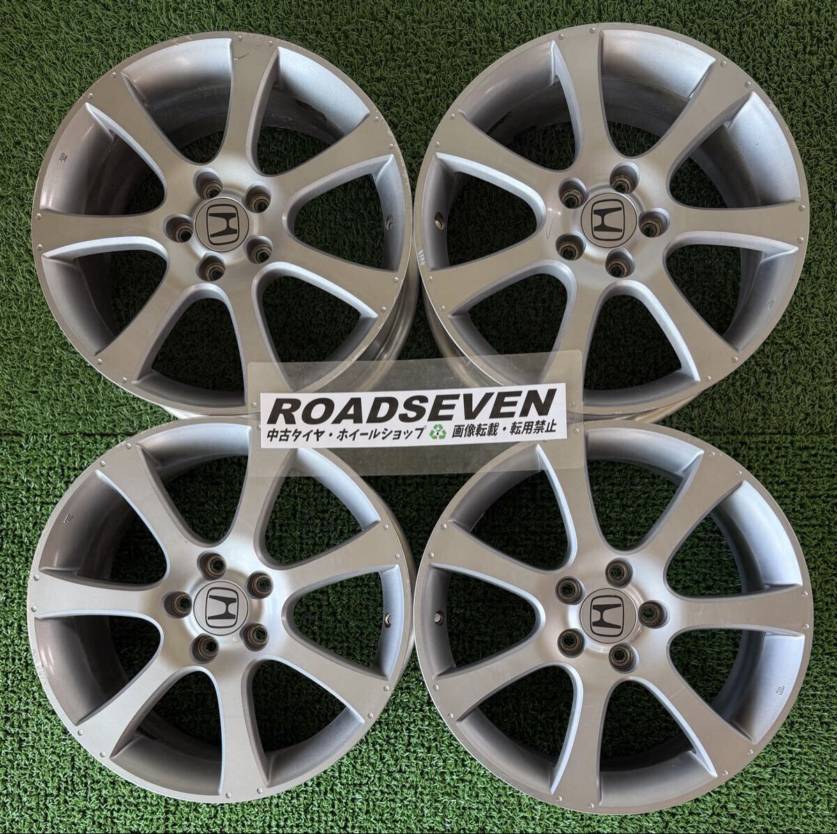 ◆ホンダ オデッセイ RB1/RB2型アブソルート純正 ◆18×7J +55 PCD114.3(5H) ハブ径:約64mm 4本Set 中古アルミ◆送料無料(一部地域を除く) 