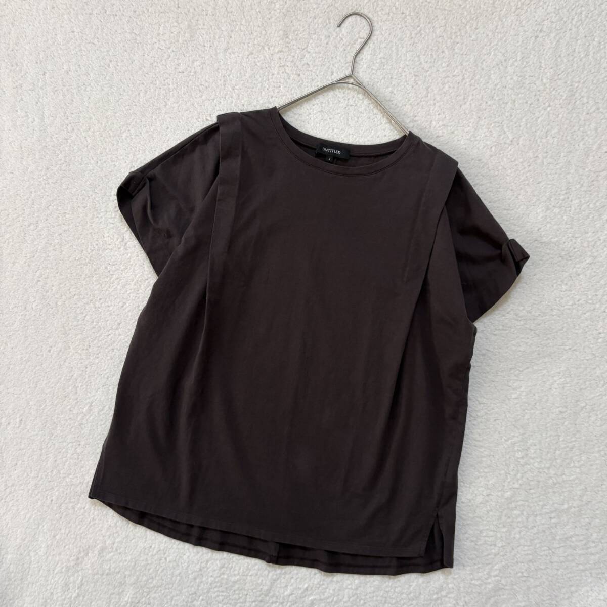 大きいサイズ4 アンタイトル UNTITLED コットン100％ 半袖 カットソー 日本製 綿100％ レディース トップス XL
