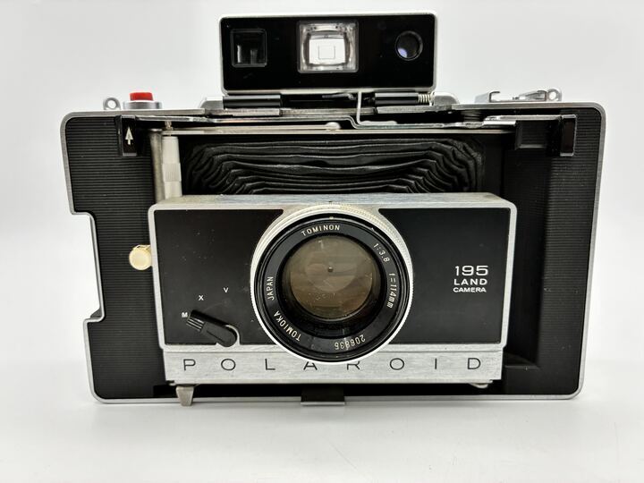 【18321】　★1円スタート　ポラロイド POLAROID 195 LAND CAMERA TOMIOKA TOMINON F3.8 114mm 