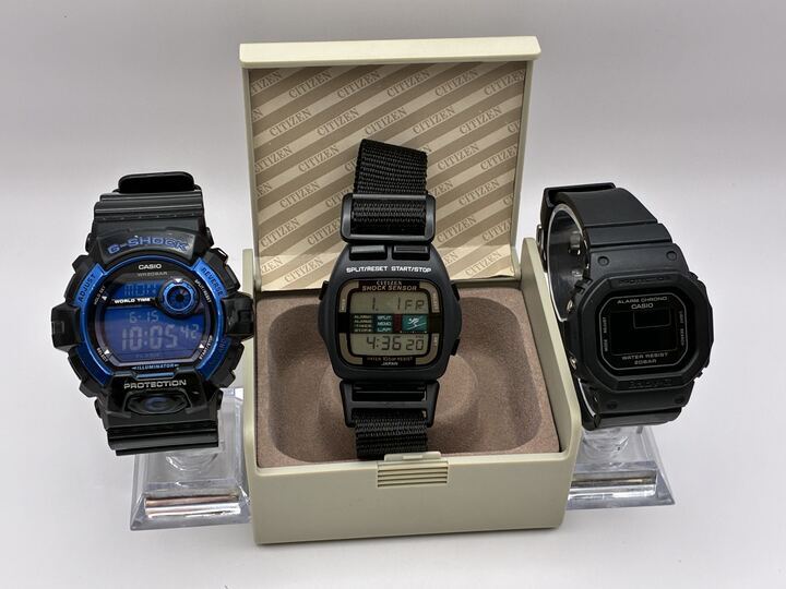 【18479】　★1円スタート CITIZEN シチズン D131-312945 Gショック　G-8900A BGD-501　稼働品