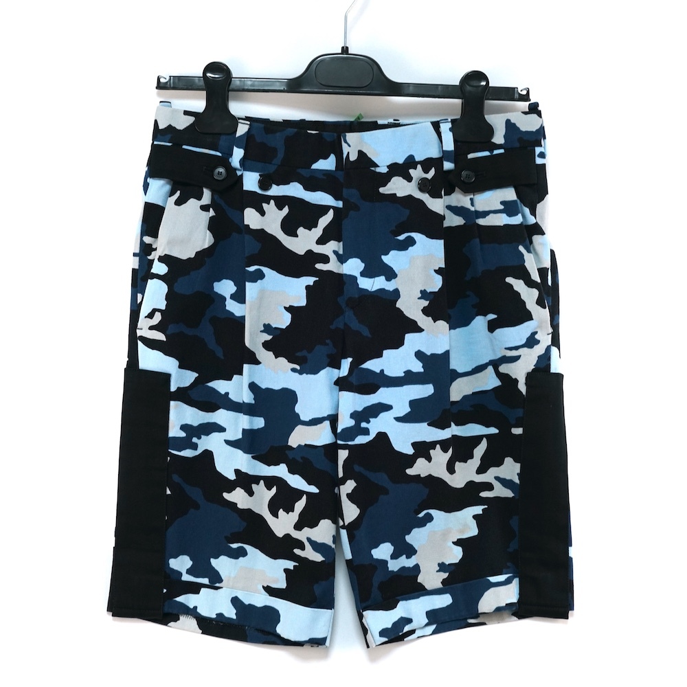 GIVENCHY ジバンシィ カモフラ柄 カーゴ ショート パンツ ブルー 44 36サイズ G1485258 603