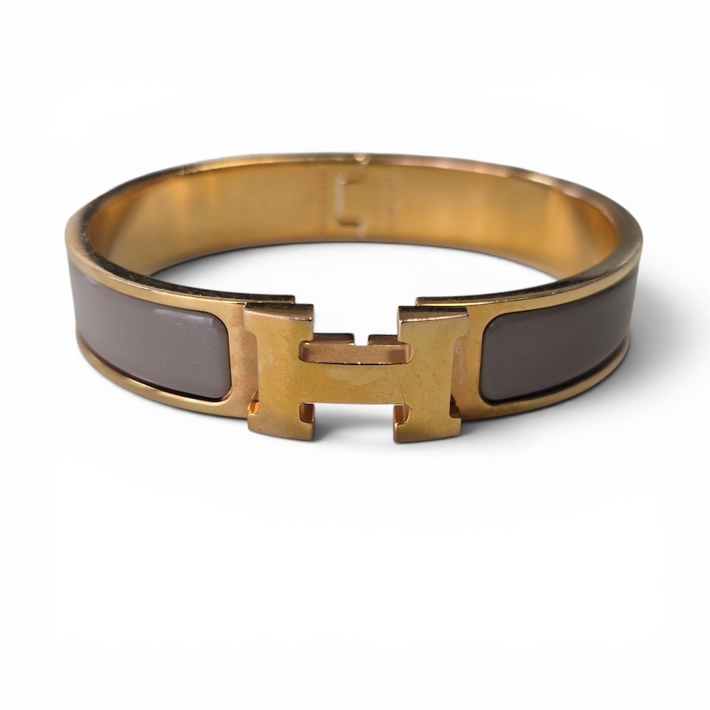 HERMES エルメス クリック H CLIC H PM H700001FO ブレスレット エナメル ゴールド マロングラッセ ST0273