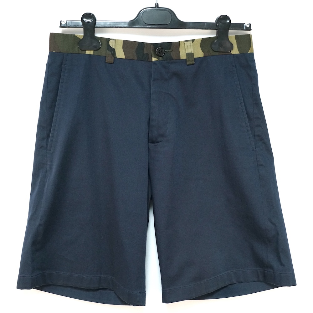 DIOR HOMME ディオールオム ウエスト カモフラ柄 ショート パンツ ネイビー 44サイズ 663C153Z3416