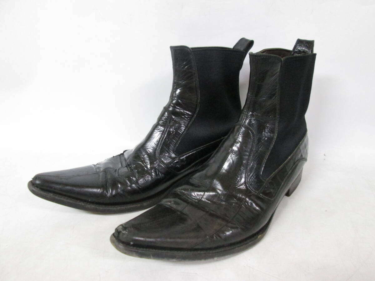 【0612h A3482】 Dolce & Gabbana ドルチェ＆ガッパーナ ブーツ メンズブーツ イタリア製 ブラック メンズ 靴 サイズ7 26cm 中古