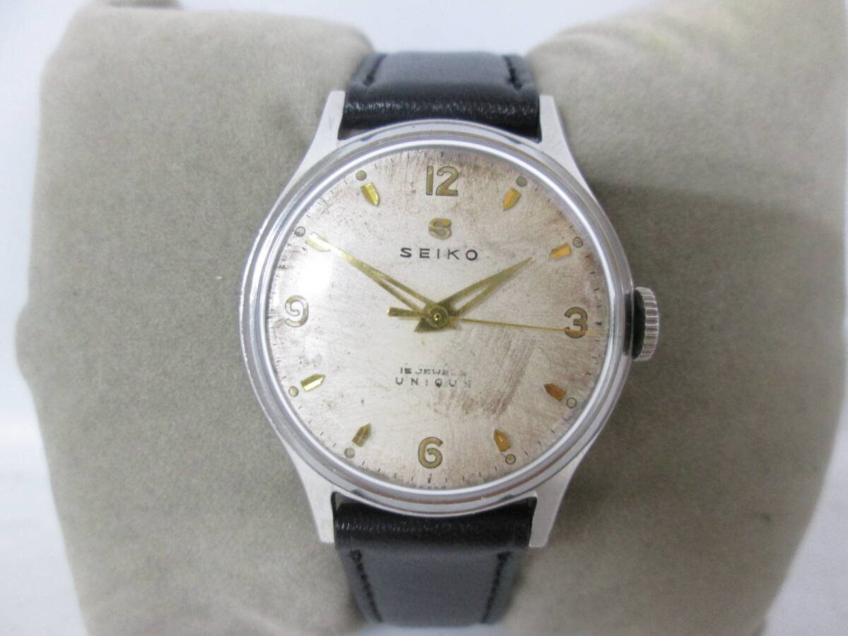 【0616h A3489】 SEIKO セイコー Unique ユニーク 腕時計 15石 U18047 手巻き ヴィンテージ 中古 稼働