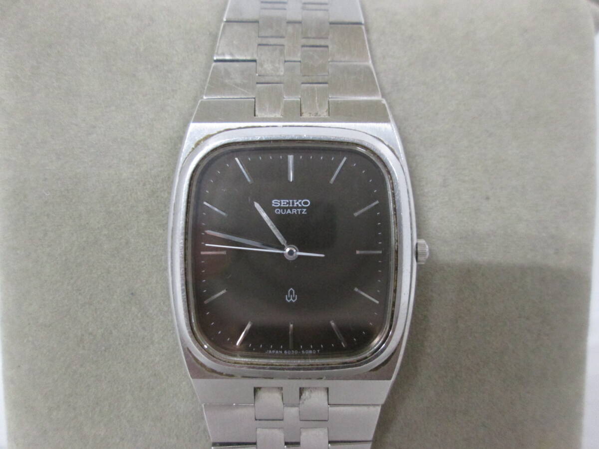 【0616h A3541】 SEIKO セイコー QUARTZ クォーツ 腕時計 6030-5090 シルバーカラー 破損個所あり 不動 ジャンク