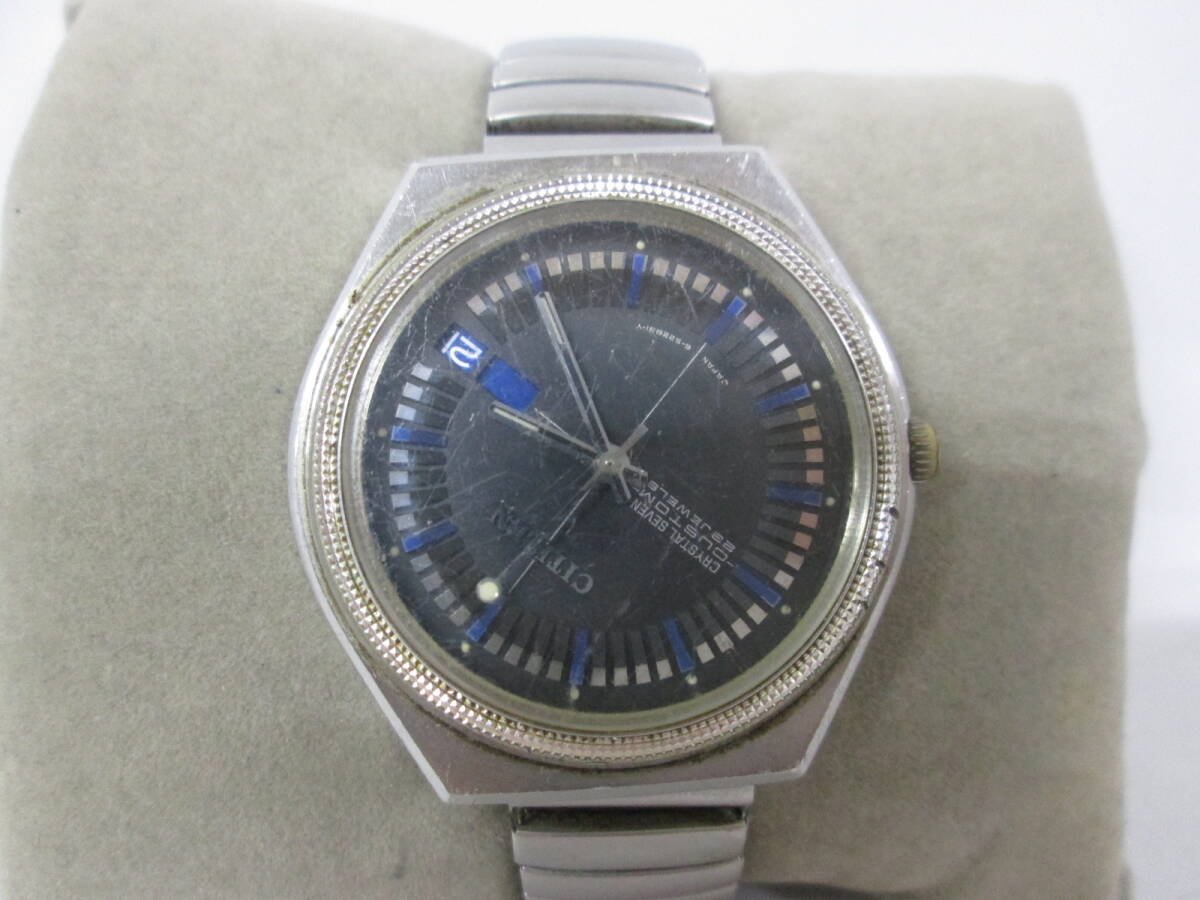 【0616h A3549】 CITIZEN シチズン CRYSTALSEVEN CUSTOM クリスタルセブン カスタム 4-520700K 23石 デイデイト 中古 稼働
