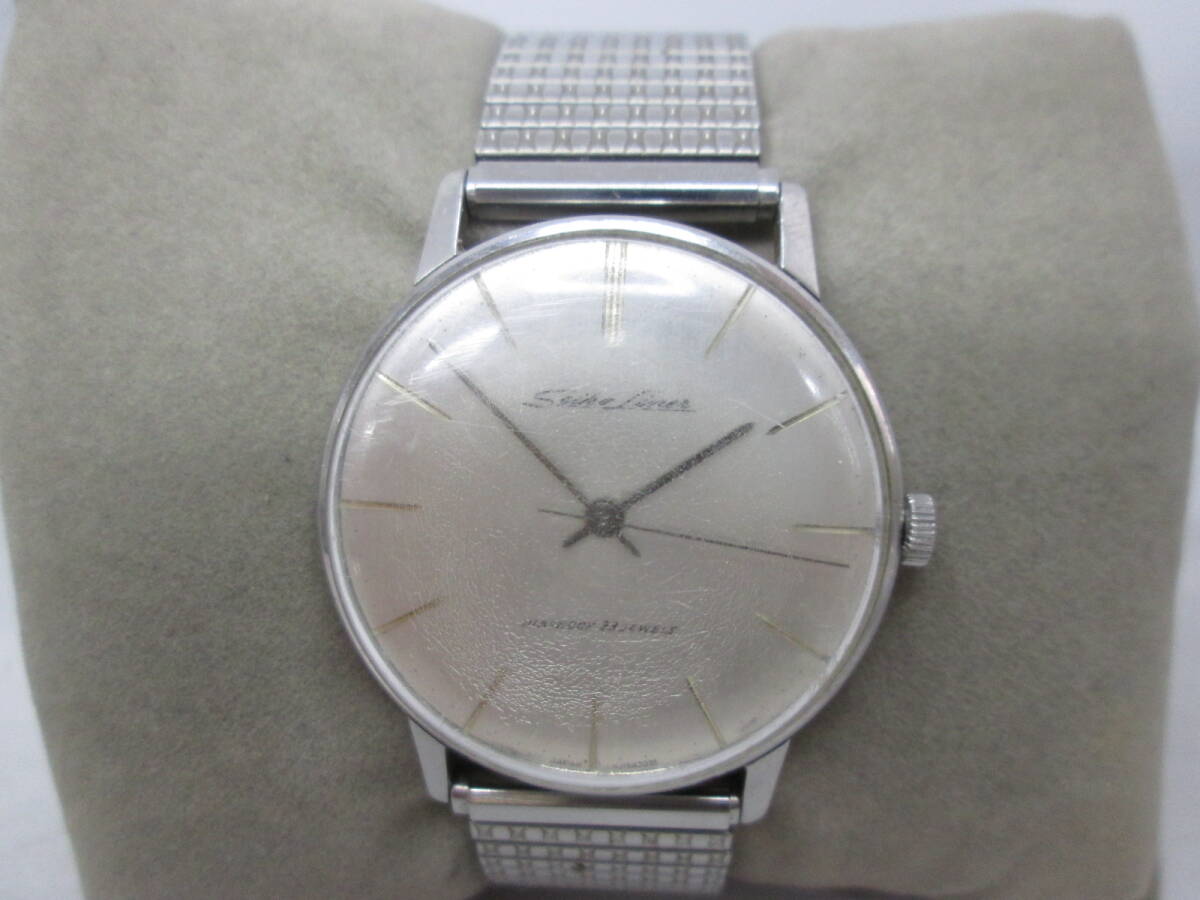 【0616h A3561】 Seiko Liner セイコー ライナー J15001E シルバーカラー 腕時計 中古 稼働