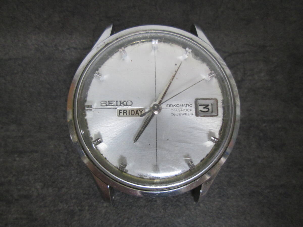 【0616i A3531】 SEIKO セイコーマチック DIASHOCK 26石 6206-8010 Seikomatic 腕時計 3針 デイデイト