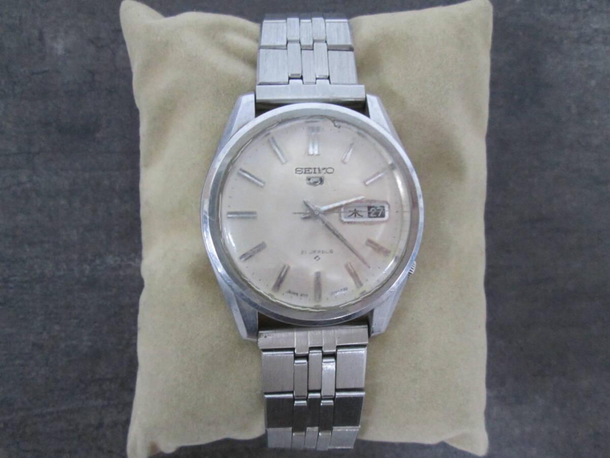 【0617i A3534】 SEIKO セイコー SEIKO 5 セイコーファイブ 6119-8020 デイデイト 21石 腕時計