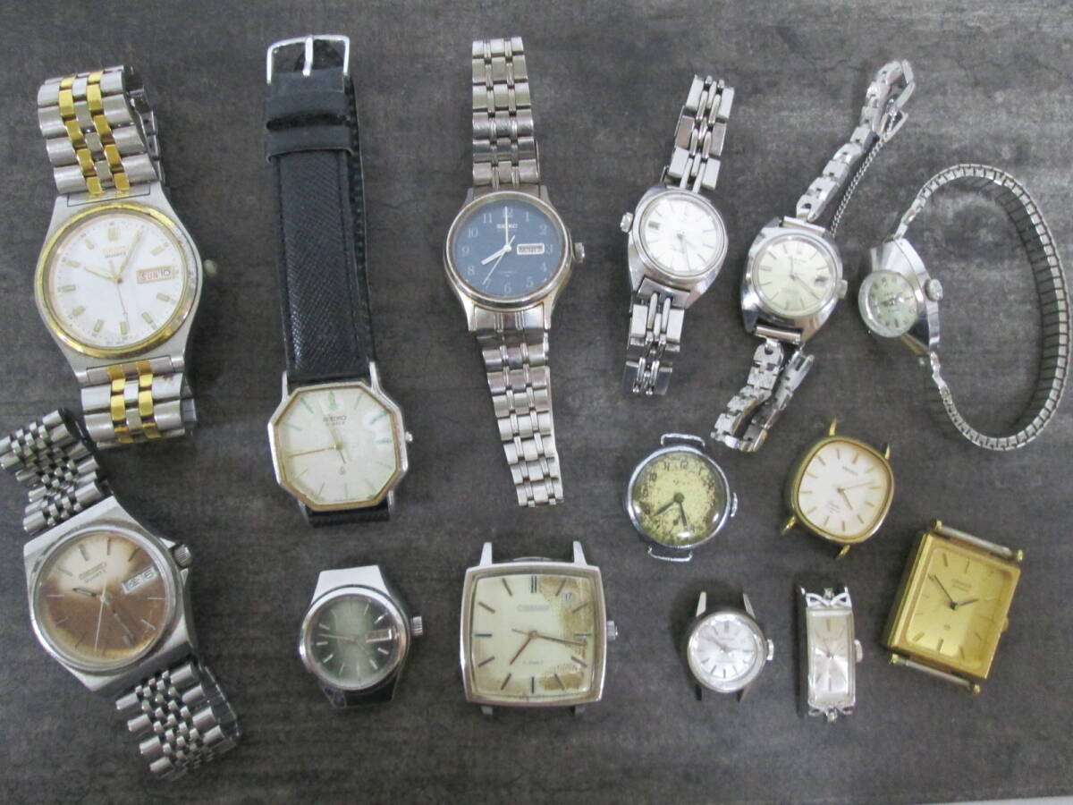 【0617i A3555】 腕時計 まとめ メンズ レディース 計14点 稼働 不動 SEIKO RADO CITIZEN ORIENT など ジャンク