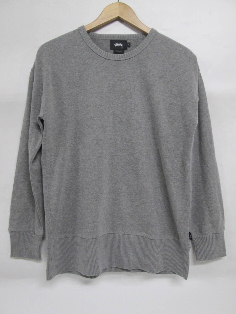 【0605n O3365】 STUSSY ステューシー 長袖カットソー グレー S