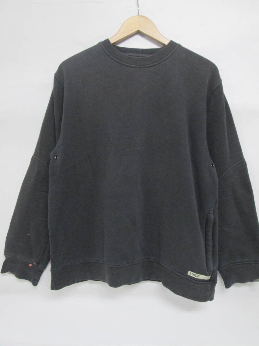 【0608n O3366】 STUSSY INTERNATIONAL 90s ステューシー スウェット トレーナー スミクロ ブラック S