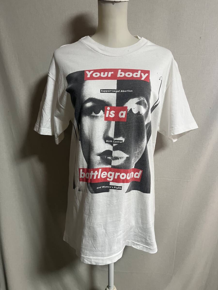 管C2606★BARBARA KRUGER★バーバラクルーガー★サイズ M★Tシャツ★Hanes BEEFY-T★当時物★ビンテージ★