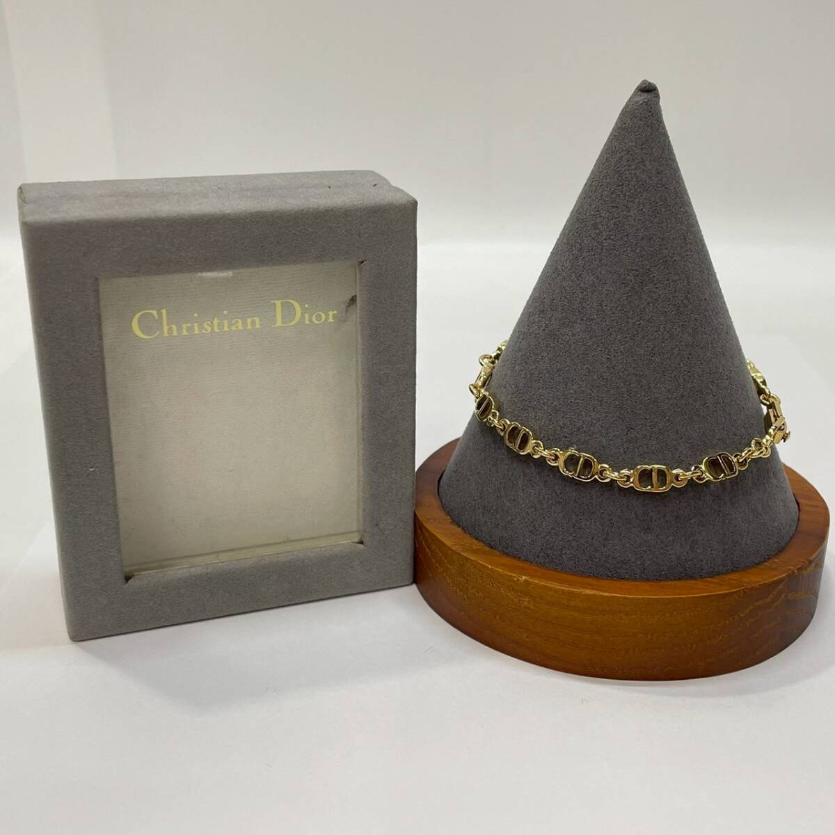 ■ 1円〜【現状保管品】 Christian Dior クリスチャン ディオール ブレスレット ゴールドカラー CDロゴ アクセサリー ヴィンテージ L160263