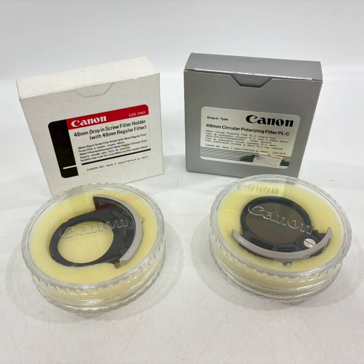 ■ 1円〜【現状保管品】 Canon 48mm Drop in Screw Filter Holder 48mm Circular Polarizing Fitter PL-C 円偏光フィルター L160245