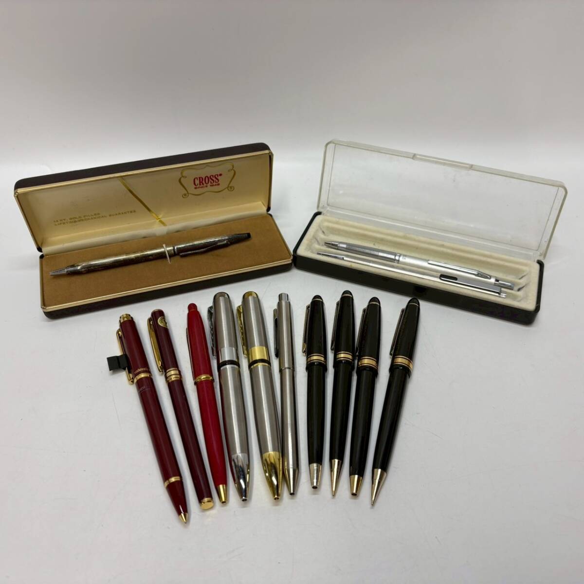 ■ 1円〜【まとめ売り】 ボールペン シャープペン 13点 まとめ Valentino Garavani SAILOR CROSS 等 筆記用具 文房具 事務用品 L160304