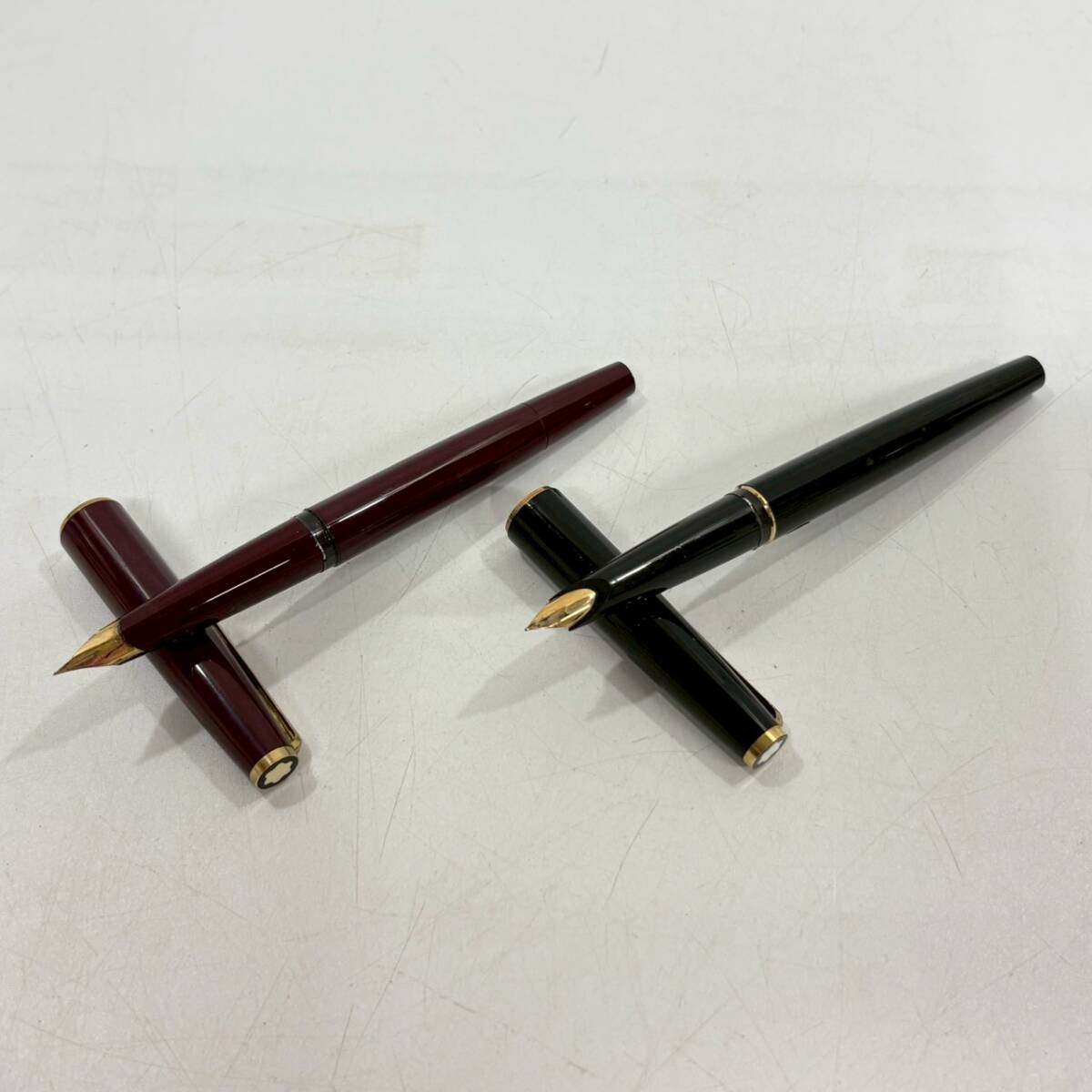 ■ 1円〜【セット売り】 MONTBLANC モンブラン 万年筆 2点 まとめ売り 820 ペン先 585 刻印あり 筆記用具 文房具 事務用品 L160305