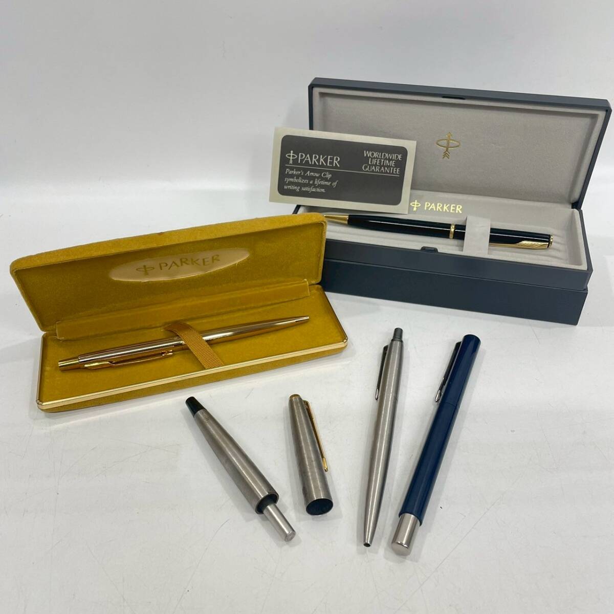 ■ 1円〜【まとめ売り】 PARKER パーカー ボールペン まとめ ゴールドカラー ブラック ブルー シルバーカラー 筆記用具 文房具 L160301