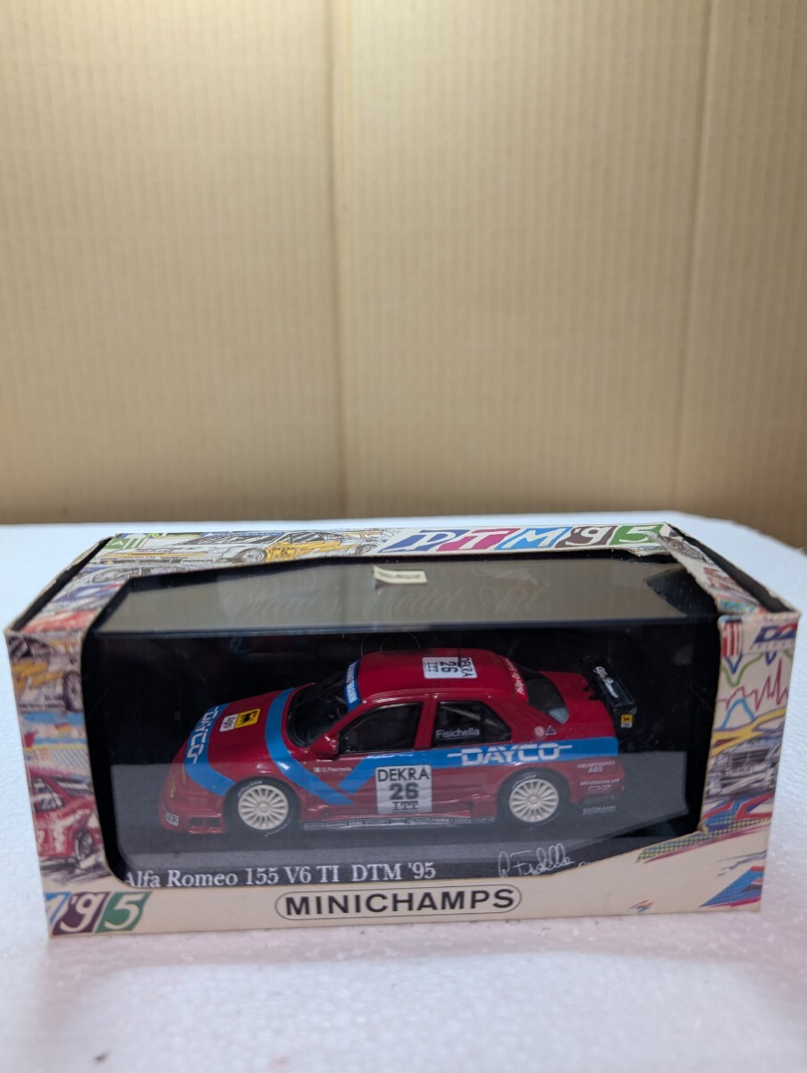 絶版ミニカー 1/43 MINICHAMPS by PAUL'S MODEL ALFAROMEO 155 V6 TI アルファロメオ 155 DTM 1995Team: Alfa Corse 2 G.Fisichella