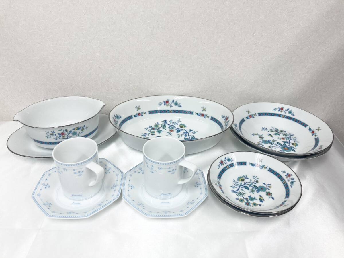 K◆ １円スタート　Noritake　ノリタケ　洋食器　まとめ　SHANGRI-LA　シャングリラ　RONDE FLEURIE　カップソーサー　中皿　楕円皿　花柄