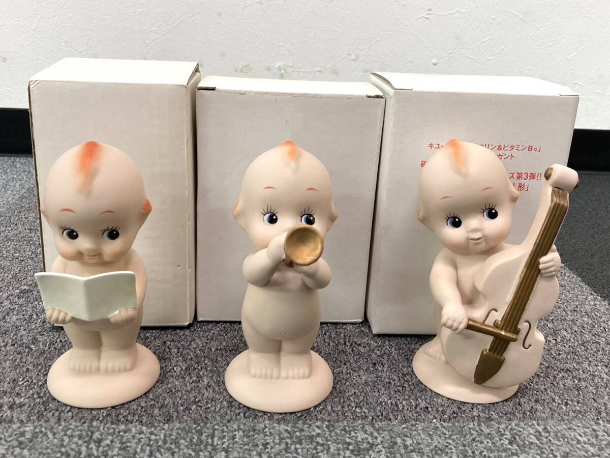 H◎ １円スタート　キューピー　陶器　人形　まとめ　音楽隊　楽譜　トランペット　コントラバス　ローズオニール・キューピー　置物