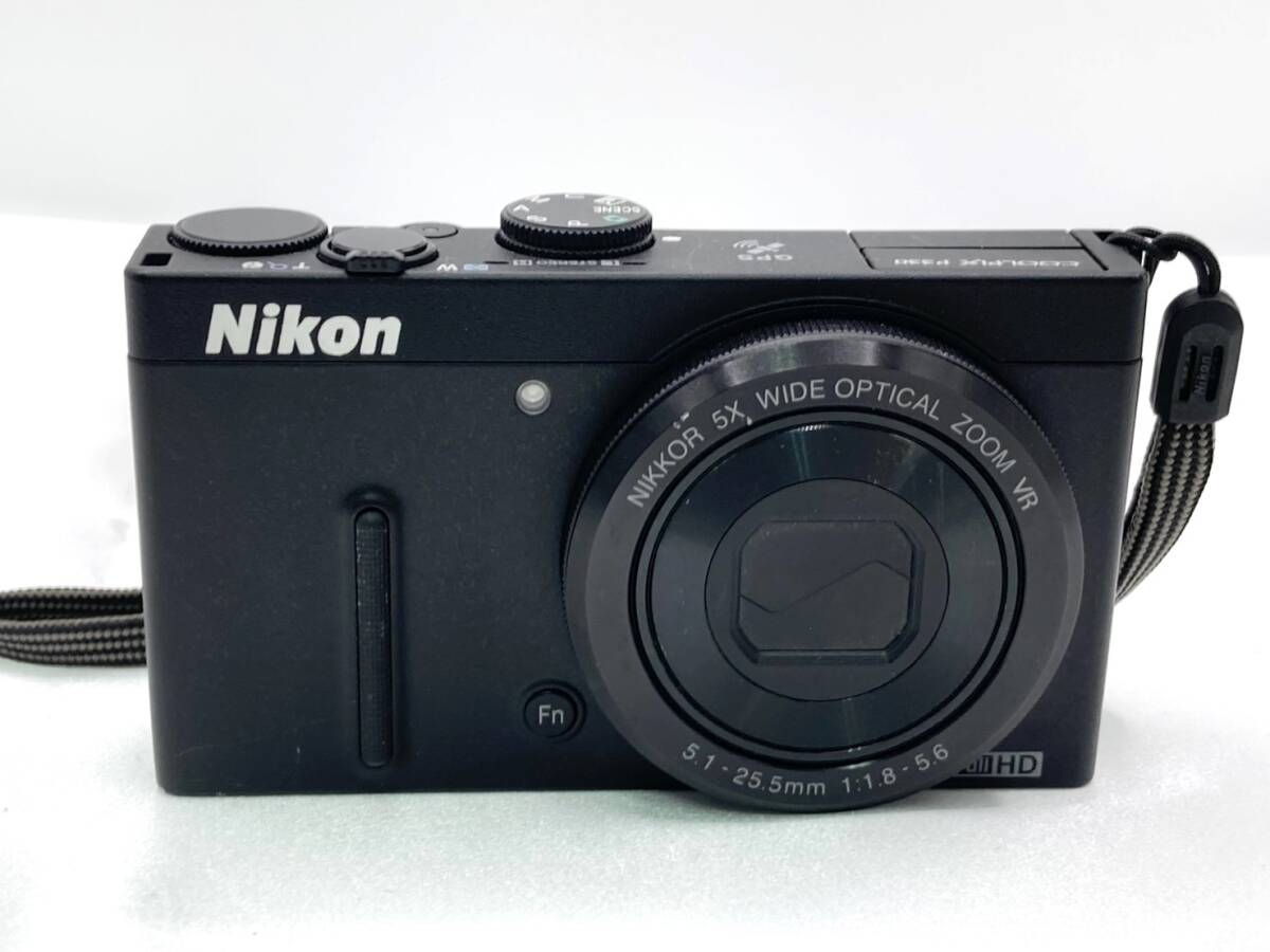 T◇ １円スタート　通電確認済み　Nikon　ニコン　P330　COOLPIX　クールピクス　コンパクトデジタルカメラ　デジカメ　カメラ　ブラック