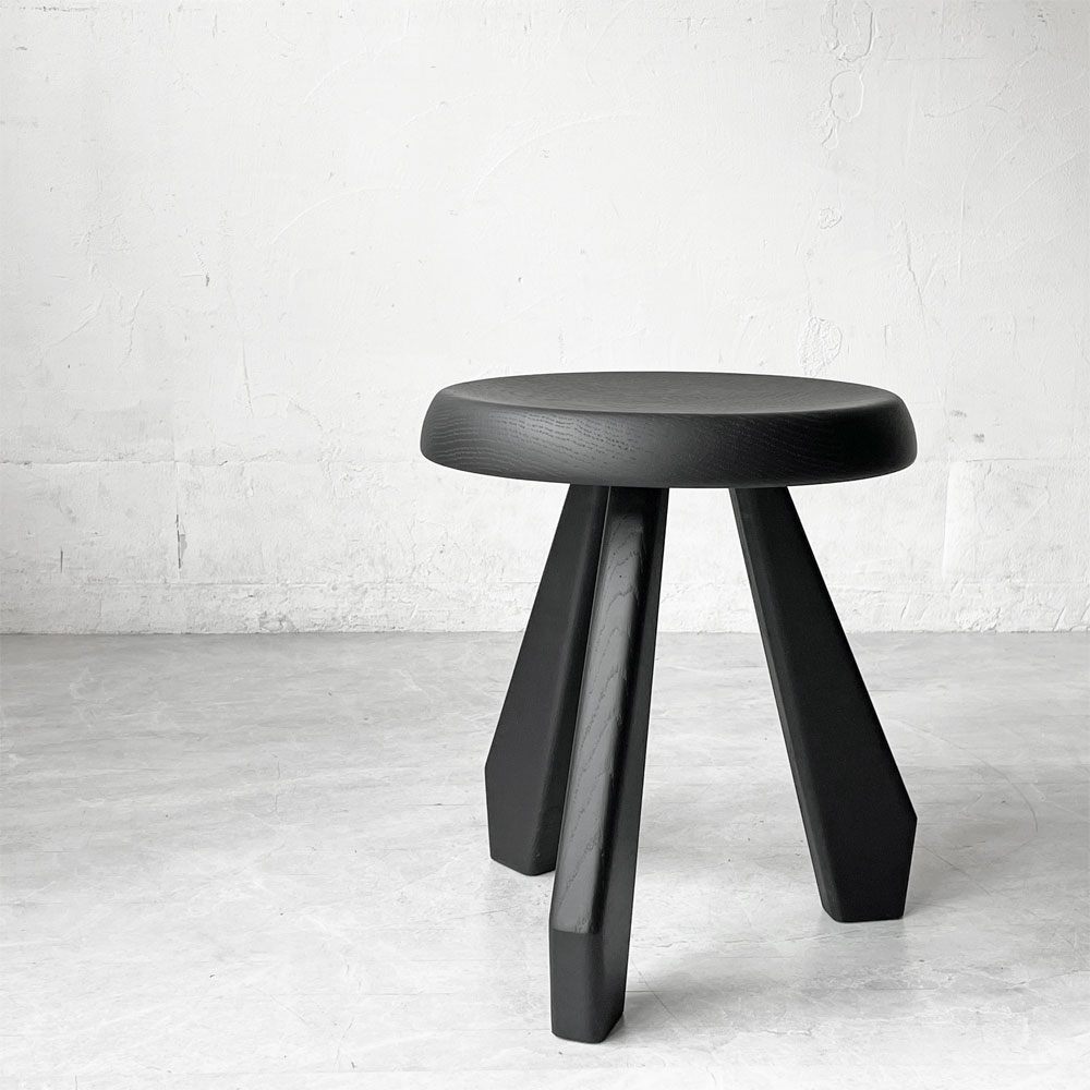 ★ カッシーナ Cassina 523 メリベル スツール TABOURET MERIBEL オークブラック シャルロット・ペリアン 美品 参考価格￥217,800-