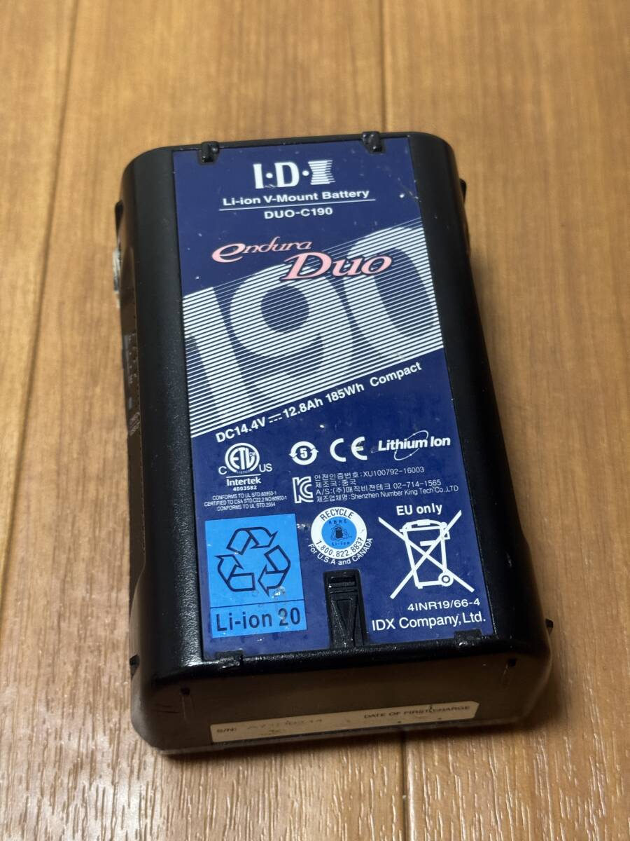 （1円）IDX DUO-C190 Vマウントタイプリチウムイオンバッテリー