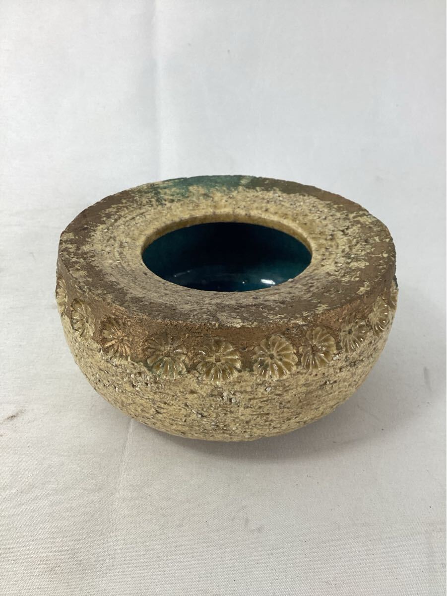 たち吉 いらぼ金箔 灰皿 陶器 昭和レトロ アンティーク ヴィンテージ 中古