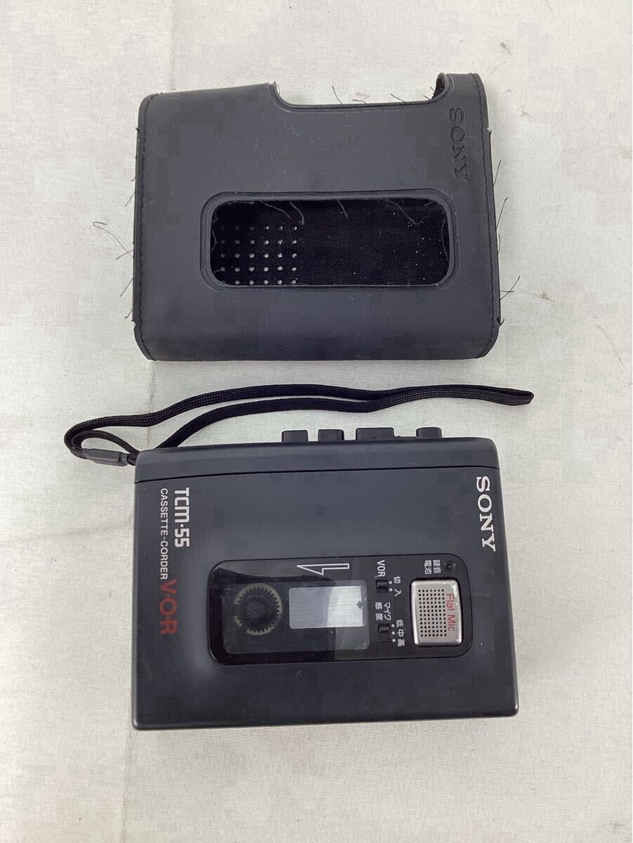 SONY カセットコーダー TCM-55 レコーダー プレーヤー ケース付き ソニー 中古