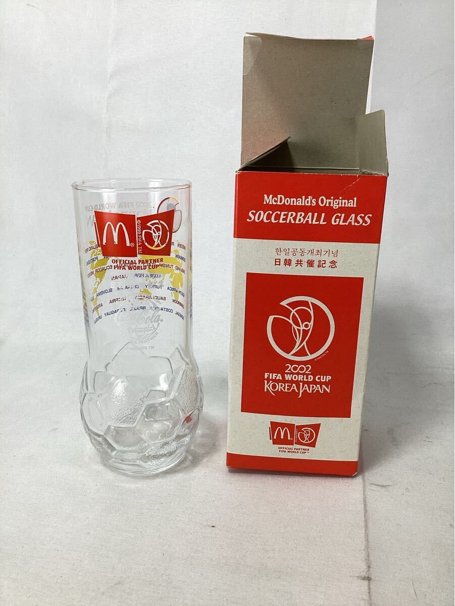 マクドナルド 2002 FIFA WORLD CUP KOREA JAPAN 日韓共催記念 サッカーボールグラス 中古