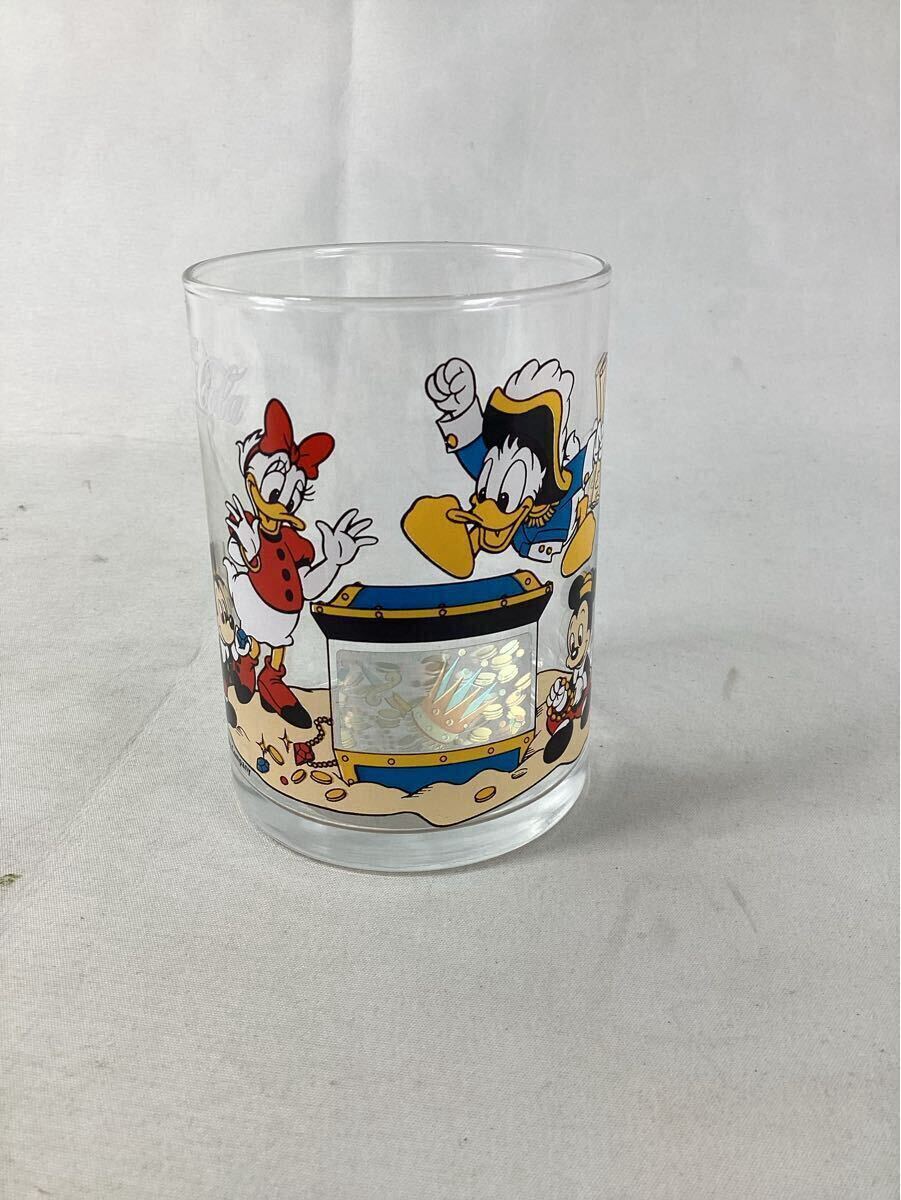 ディズニー コカ・コーラ グラス ドナルド デイジー ミッキー ホログラム レトロ 中古