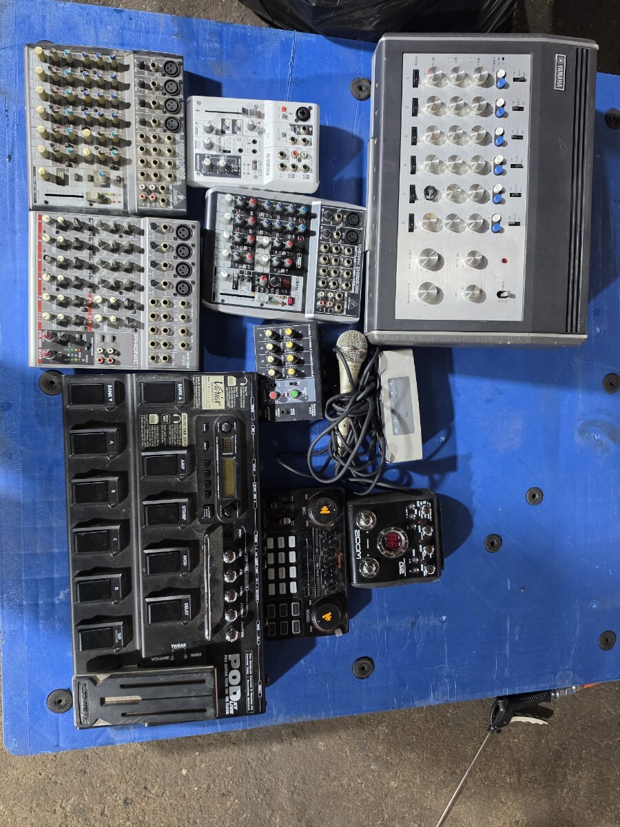 11台 まとめ YAMAHA ヤマハ ミキサー WL-R01 RAMSA 保管品 Panasonic KORG YAMAHA 直接引き取りのみ 音響機器 Technics ラック
