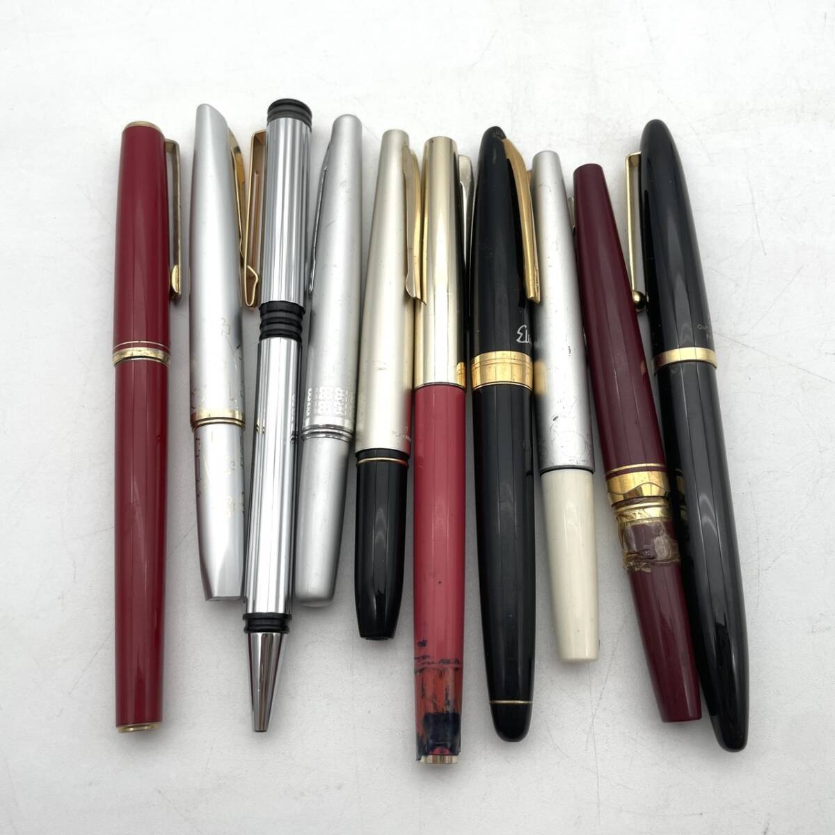 【1円～】万年筆 ボールペン まとめ 10本 18K 750 14K 585 PILOT など 文具 筆記用具 H404