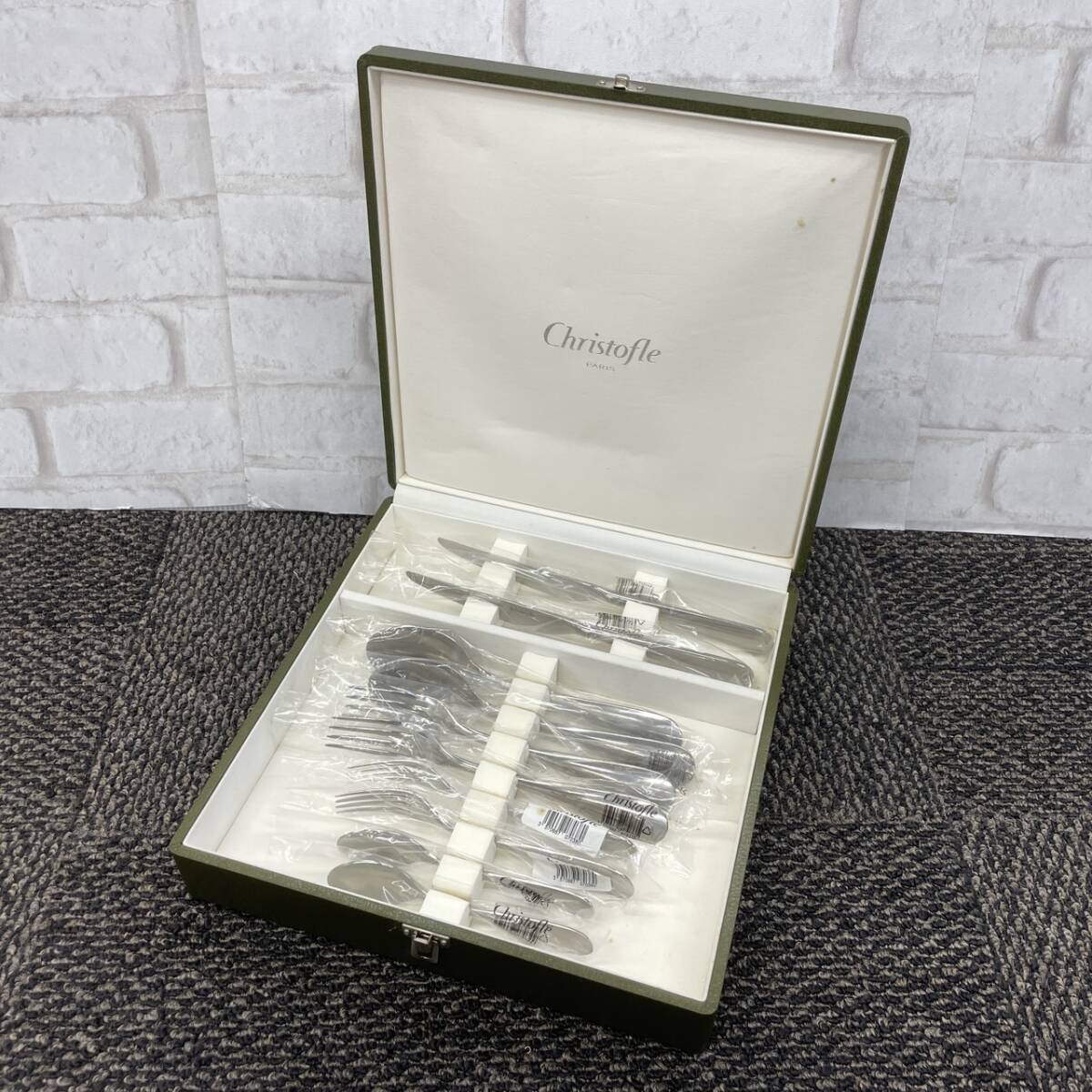 【1円～】Christofle クリストフル カトラリーセット スプーン フォーク ナイフ 10本 箱付き H357