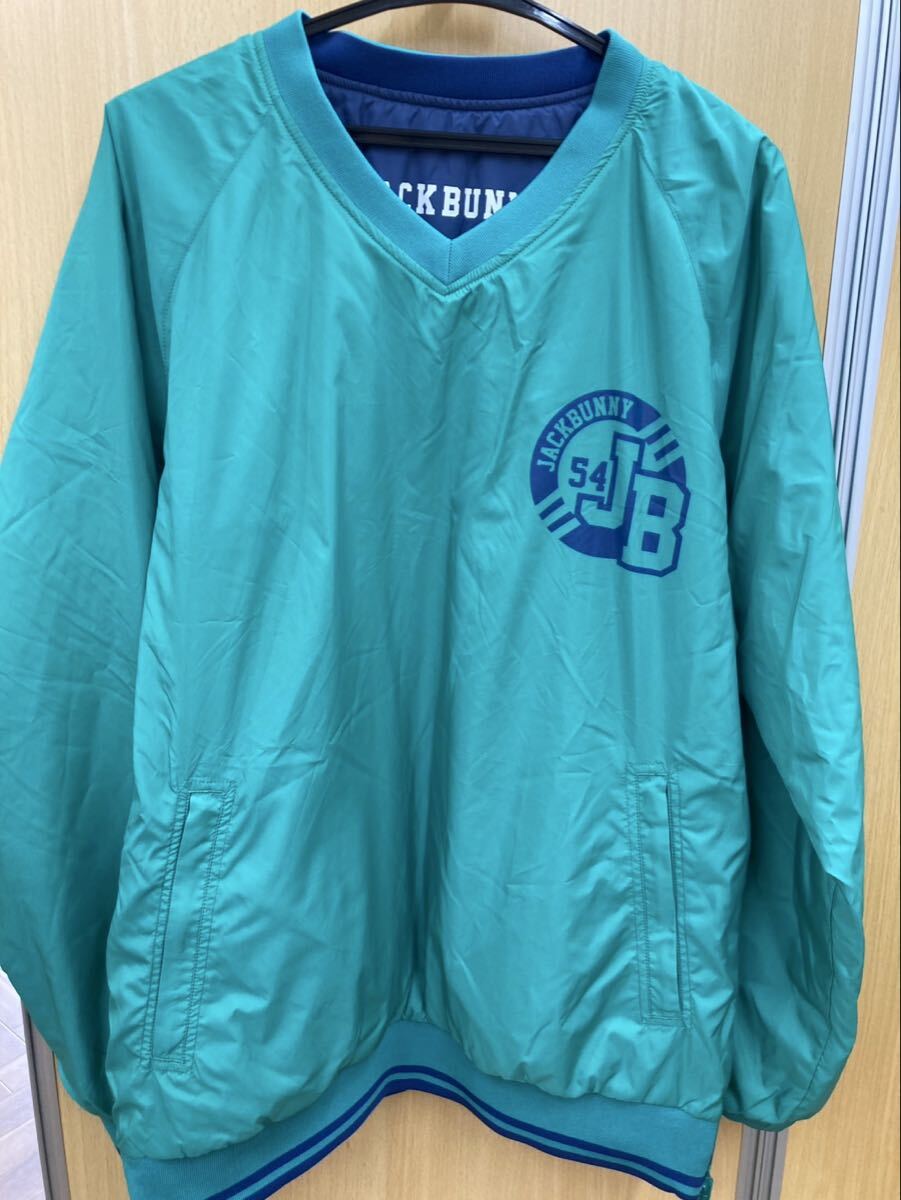 M【6F22】 Jack Bunny ジャックバニー ゴルフウェア 2WAY 快適 ブルゾン サイズ7 (3L) XXL未使用 タグ付 スポーツ ゴルフ グリーン ブルー 