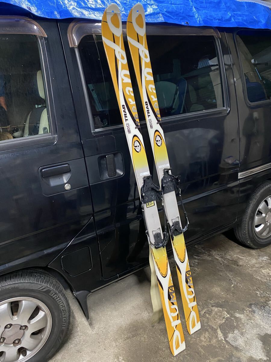 中古美品SKI TRAB PUMA 171cm 78mm Voile 3pinケーブル×ヒールUPプレート&シール付 (23.5〜27.5cm) テレマークスキー バックカントリー g3