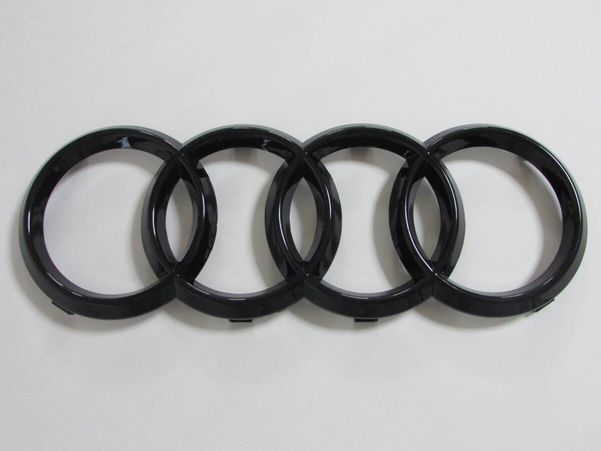 AUDI アウディ フロント グリル エンブレム ブラック 艶有り 273mm×95mm