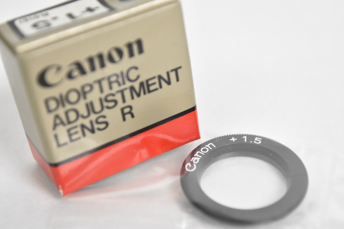 未開封 Canon キャノン DIOPTRIC ADJUSTMENT LENS R +1.5 F-1用 視度補正レンズ キヤノン 一眼レフ カメラ アクセサリー RR-641G-A/714