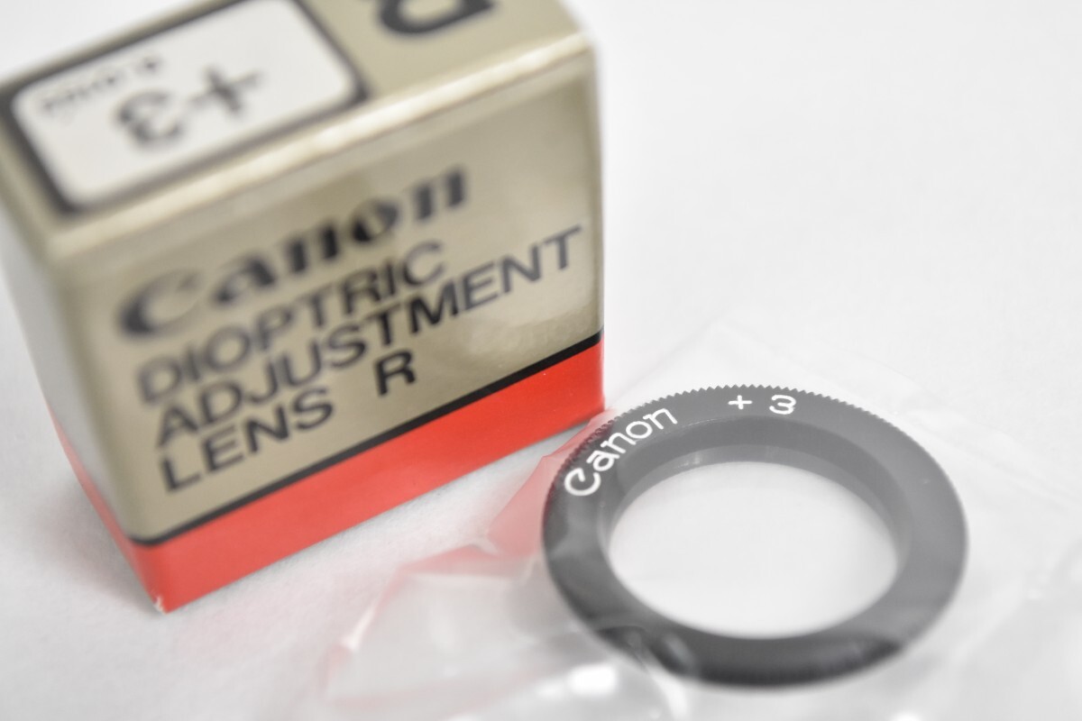 未開封 Canon キャノン DIOPTRIC ADJUSTMENT LENS R +3 F-1用 視度補正レンズ キヤノン 一眼レフ カメラ アクセサリー RR-640G-A/714