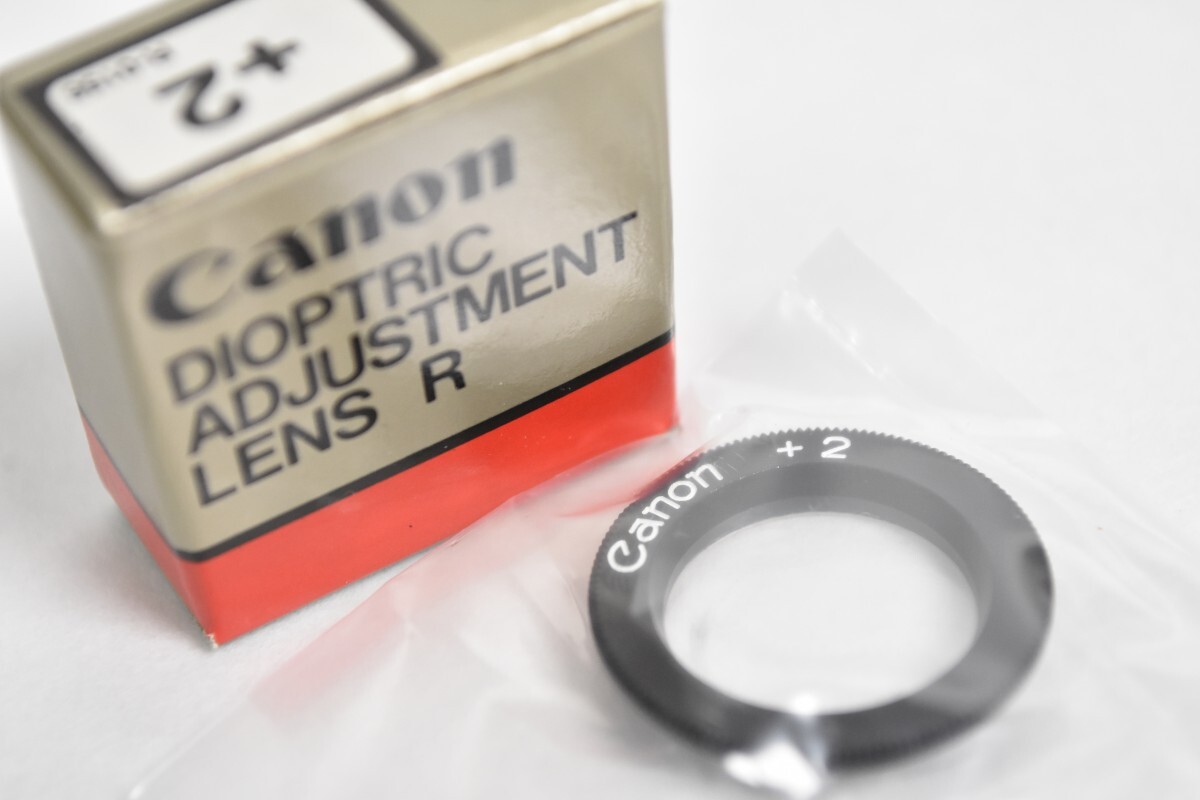 未開封 Canon キャノン DIOPTRIC ADJUSTMENT LENS R +2 F-1用 視度補正レンズ キヤノン 一眼レフ カメラ アクセサリー RR-639G-A/714