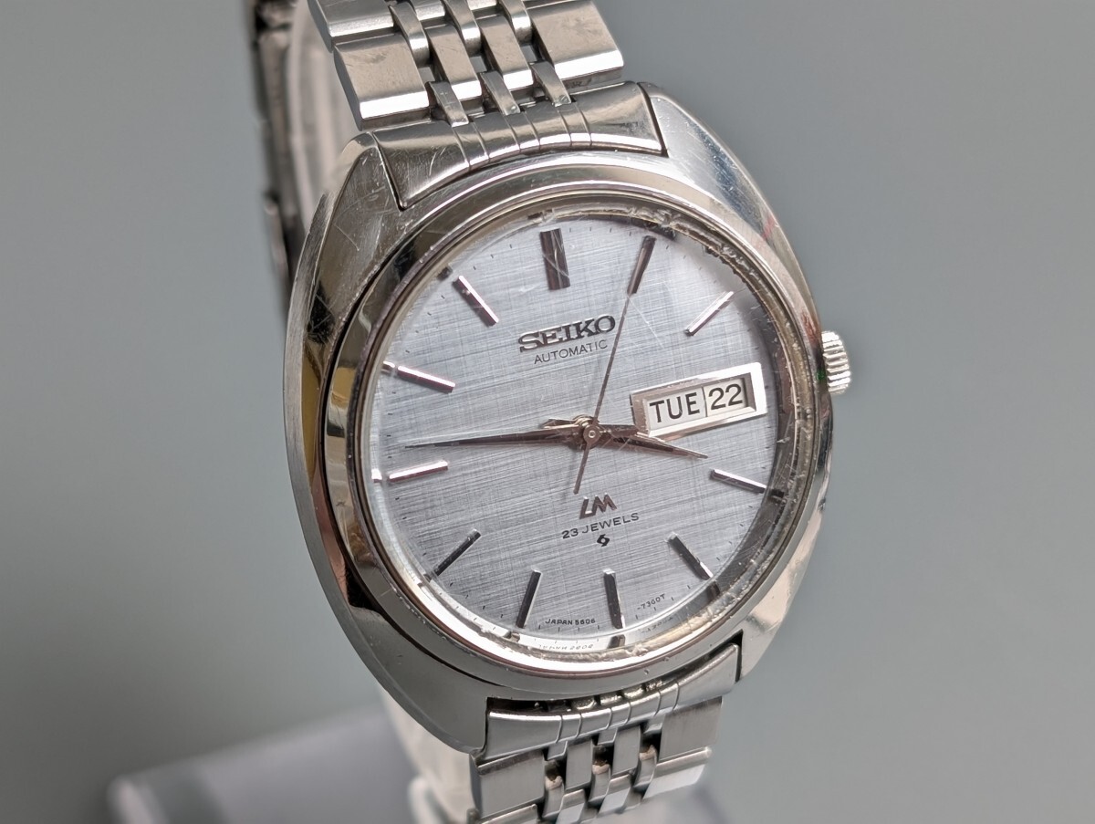 稼働 SEIKO セイコー LM ロードマチック 5606-7150 自動巻き 23石 デイデイト 純正ベルト メンズ 腕時計 アンティーク RU-388G/018