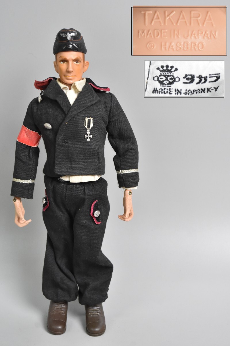 希少 当時物 旧タカラ ニュー GI ジョー ドイツ兵 ドイツ軍 ハズブロ フィギュア 人形 将校 服 装備 帽子 ビンテージ 玩具 RT-245S/013