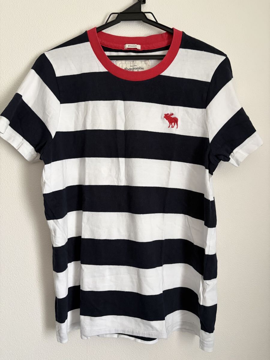 Abercrombie Fitch アバクロ ボーダー Tシャツ Lサイズ