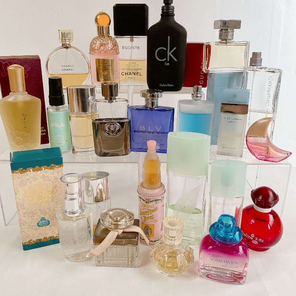 150-【1スタート】CHANEL BVLGARI GUCCI GUERLAIN DOLCE&GABBANA CLINIQUE SHISEIDO KENZO レディース香水 メンズ香水 中古香水まとめ