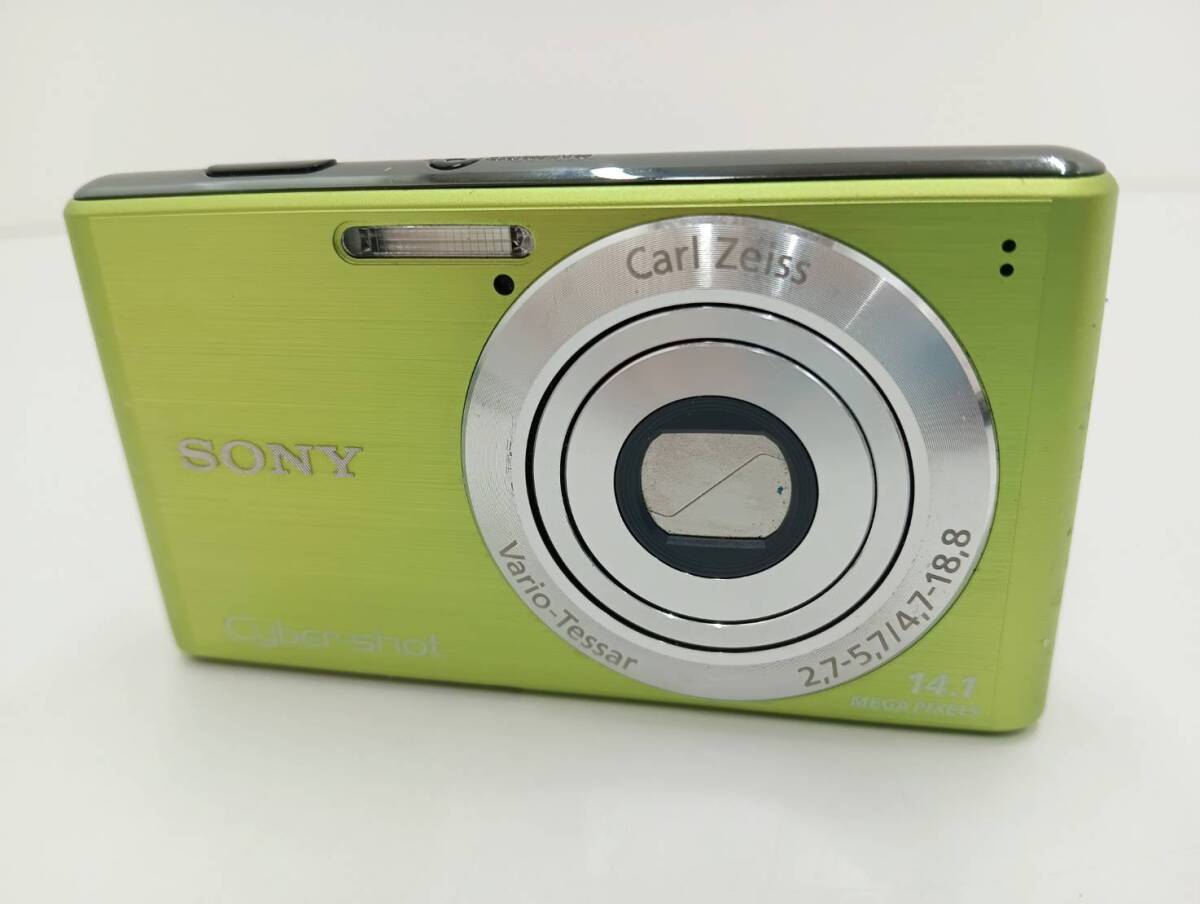 【1円スタート】SONY Cyber-shot DSC-W530 グリーン 1410万画素 カールツァイスレンズ サイバーショット デジカメ 純正バッテリー付 現状品