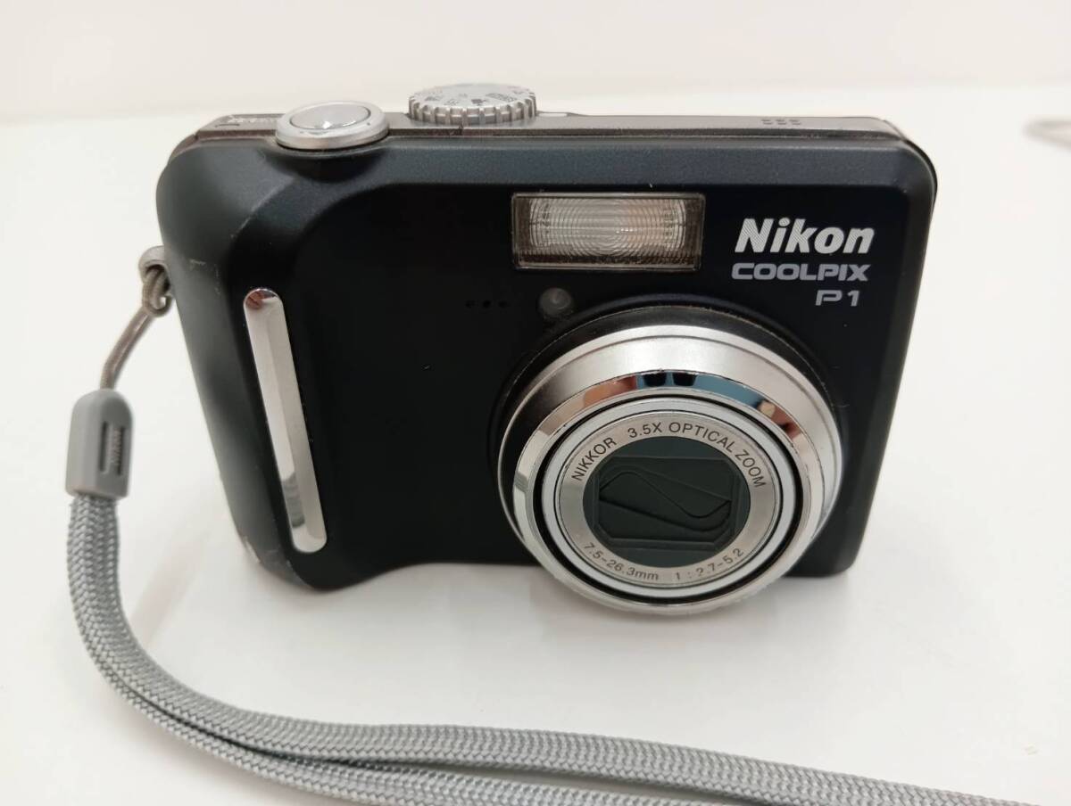 【1円スタート】Nikon COOLPIX P1 ブラック デジタルカメラ ニコン クールピクス コンパクトデジカメ バッテリー付き 通電未確認 現状品
