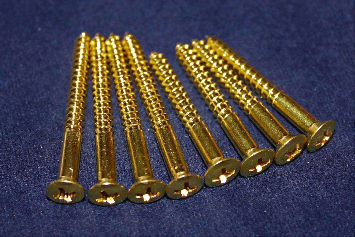 ★日本製 ネックジョイントビス ゴールド ブラス真鍮 4本セット 4.1×45or4.1×38 組合せ自由 ネジ 金★