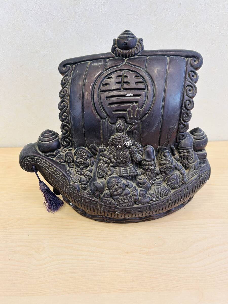１円～　七福神 宝船 貯金箱 置物 縁起物 招福 金運 開運 出世 飾物 コインバンク　和風　コイン入り